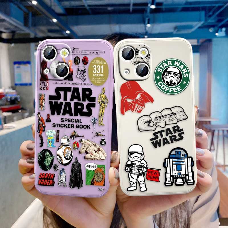 Star Wars cartoon cute For Apple iPhone 13 12 Mini 11 Pro XS MAX XR X 8 7 6S SE Plus Liquid Silicone