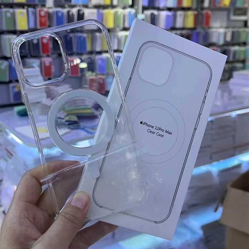 Transparent Magsafe Telefon Fall Für Apple iphone 13 12 Pro Max Magnetische Magnet Clear Schutzhülle