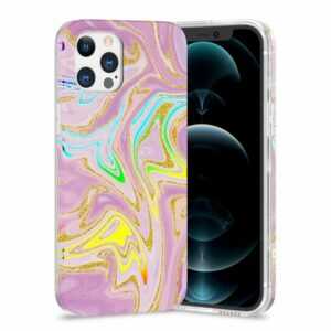 Wigento Handyhülle "Für Apple iPhone 12 Pro Max Shockproof TPU Watercolor Splash Schutz Tasche Hülle Cover Etui Motiv 5"