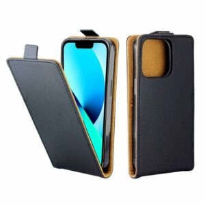 Wigento Smartphone-Hülle "Business Style Flip Case für Apple iPhone 13 Pro Max Handy Tasche Wallet Schutz Hülle Case Etuis Neu Schwarz"