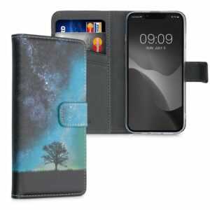 kwmobile Handyhülle, Wallet Case kompatibel mit Apple iPhone 13 - Hülle mit Ständer Kartenfächer - Handyhülle