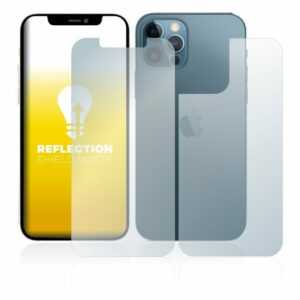 upscreen Schutzfolie "für Apple iPhone 12 Pro Max (Vorder + Rückseite)", Folie Schutzfolie matt entspiegelt Anti-Reflex
