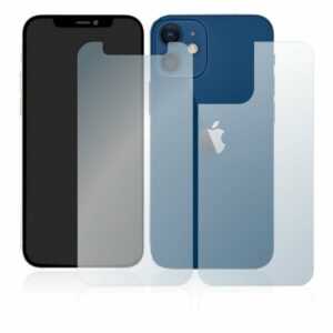 upscreen Schutzfolie "für Apple iPhone 12 mini (Vorder + Rückseite)", Folie Premium Schutzfolie matt entspiegelt antibakteriell