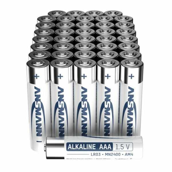 ANSMANN® "Batterien AAA 40 Stück, Micro Batterie für Lichterkette, Spielzeug" Batterie