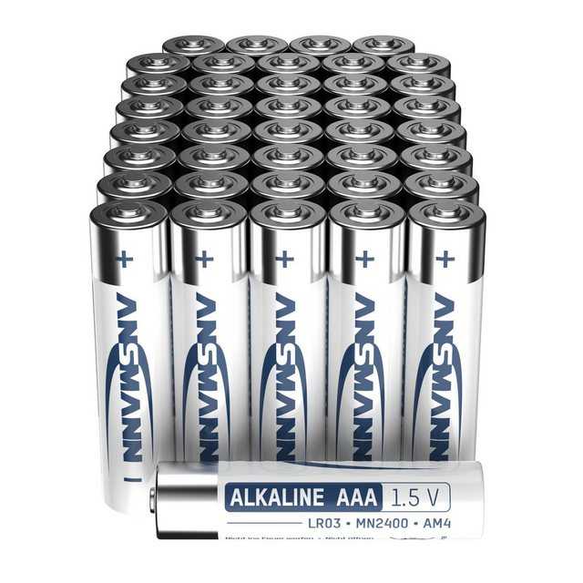 ANSMANN® "Batterien AAA 40 Stück, Micro Batterie für Lichterkette, Spielzeug" Batterie