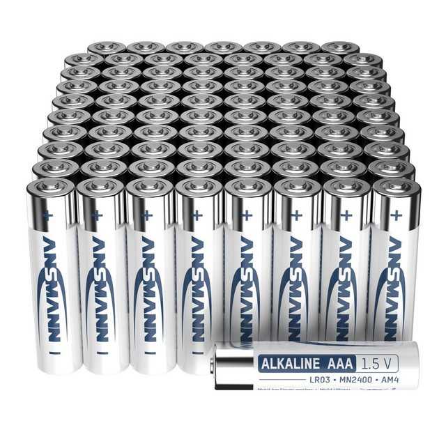 ANSMANN® "Batterien AAA 80 Stück - Alkaline Micro Batterie für Lichterkette uvm." Batterie