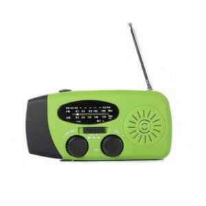 BEARSU Funkgerät "Outdoor Solar Radio, Kurbelradio Outdoor Radio mit 1200mAh Batterie, mit AM/FM Wetter Radio, mit mit LED Taschenlamp, Notfall Klein Radio für Outdoor Camping Grün", (1-St)