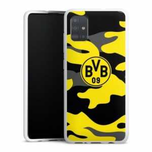 DeinDesign Handyhülle "BVB Borussia Dortmund Fanartikel BVB Camo", Samsung Galaxy A51 Silikon Hülle Bumper Case Handy Schutzhülle