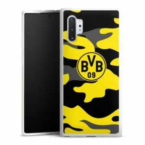 DeinDesign Handyhülle "BVB Borussia Dortmund Fanartikel BVB Camo", Samsung Galaxy Note 10 Plus 5G Silikon Hülle Bumper Case