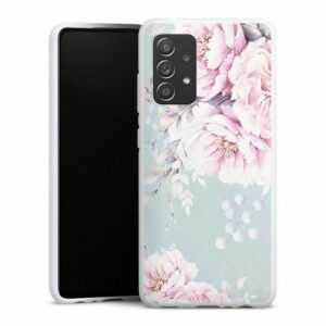 DeinDesign Handyhülle "Blume Pastell Wasserfarbe Watercolour Flower", Samsung Galaxy A52 5G Silikon Hülle Bumper Case Handy Schutzhülle