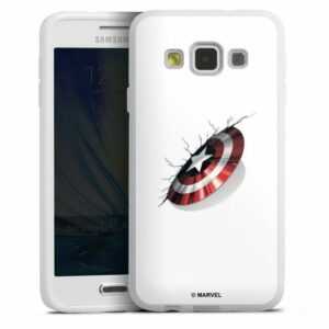 DeinDesign Handyhülle "Captain America Offizielles Lizenzprodukt Marvel", Samsung Galaxy A3 (2015) Silikon Hülle Bumper Case Handy Schutzhülle