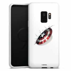 DeinDesign Handyhülle "Captain America Offizielles Lizenzprodukt Marvel", Samsung Galaxy S9 Duos Silikon Hülle Bumper Case Handy Schutzhülle