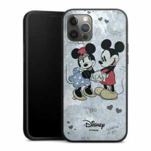 DeinDesign Handyhülle "Disney Mickey & Minnie Mouse Vintage Mickey&Minnie In Love", Apple iPhone 12 Pro Max Silikon Hülle Premium Case Handy Schutzhülle