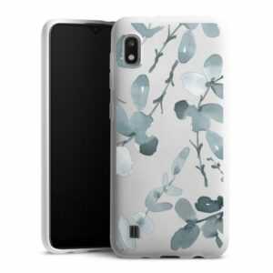 DeinDesign Handyhülle "Eukalyptus Muster Blume Eukalyptus pattern ohne Hintergrund", Samsung Galaxy A10 Silikon Hülle Bumper Case Handy Schutzhülle