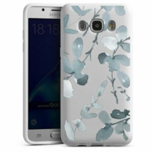 DeinDesign Handyhülle "Eukalyptus Muster Blume Eukalyptus pattern ohne Hintergrund", Samsung Galaxy J5 Duos (2016) Silikon Hülle Bumper Case