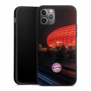 DeinDesign Handyhülle "FC Bayern München FCB Stadion Allianz Arena bei Nacht FCB", Apple iPhone 12 Pro Silikon Hülle Premium Case Handy Schutzhülle