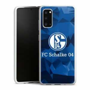 DeinDesign Handyhülle "FC Schalke 04 Muster Offizielles Lizenzprodukt Schalke 04 Camo", Samsung Galaxy S20 Silikon Hülle Bumper Case Handy Schutzhülle