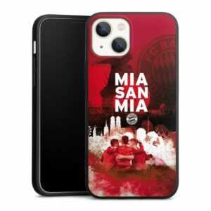 DeinDesign Handyhülle "FCB Mia San Mia FC Bayern München FCB - MIA SAN MIA", Apple iPhone 13 Mini Silikon Hülle Premium Case Handy Schutzhülle