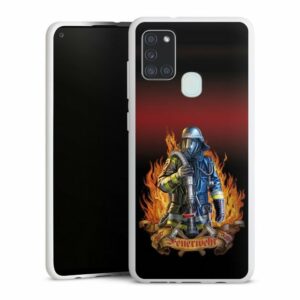 DeinDesign Handyhülle "Feuerwehrmann Feuerwehr Beruf Firefighter", Samsung Galaxy A21s Silikon Hülle Bumper Case Handy Schutzhülle
