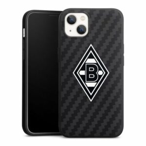DeinDesign Handyhülle "Gladbach Borussia Mönchengladbach Carbon Borussia Raute Carbon", Apple iPhone 13 Silikon Hülle Premium Case Handy Schutzhülle