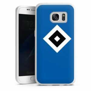 DeinDesign Handyhülle "Hamburger SV Logo HSV HSV Blau", Samsung Galaxy S7 Silikon Hülle Bumper Case Handy Schutzhülle