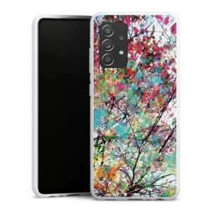 DeinDesign Handyhülle "Malerei Blätter Kunst Autumn8", Samsung Galaxy A52 5G Silikon Hülle Bumper Case Handy Schutzhülle