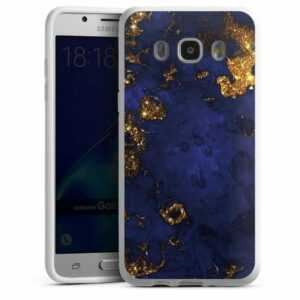 DeinDesign Handyhülle "Marmor Gold Utart Blue and Golden Marble Look", Samsung Galaxy J5 Duos (2016) Silikon Hülle Bumper Case