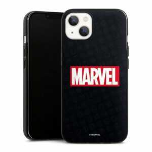 DeinDesign Handyhülle "Marvel Comic Logo Marvel Logo Black Red", Apple iPhone 13 Silikon Hülle Bumper Case Handy Schutzhülle