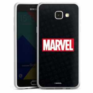 DeinDesign Handyhülle "Marvel Comic Logo Marvel Logo Black Red", Samsung Galaxy A5 (2016) Silikon Hülle Bumper Case Handy Schutzhülle