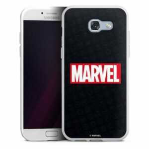 DeinDesign Handyhülle "Marvel Comic Logo Marvel Logo Black Red", Samsung Galaxy A5 Duos (2017) Silikon Hülle Bumper Case