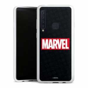 DeinDesign Handyhülle "Marvel Comic Logo Marvel Logo Black Red", Samsung Galaxy A9 (2018) Silikon Hülle Bumper Case Handy Schutzhülle