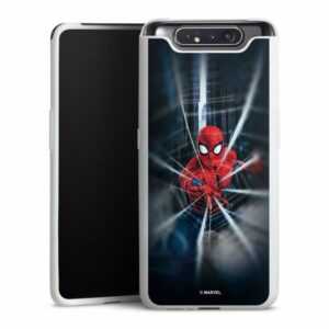 DeinDesign Handyhülle "Marvel Spider-Man Kinofilm Spider-Man Webs In Action", Samsung Galaxy A80 Silikon Hülle Bumper Case Handy Schutzhülle