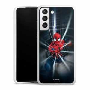 DeinDesign Handyhülle "Marvel Spider-Man Kinofilm Spider-Man Webs In Action", Samsung Galaxy S21 FE Silikon Hülle Bumper Case Handy Schutzhülle