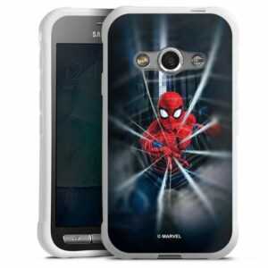 DeinDesign Handyhülle "Marvel Spider-Man Kinofilm Spider-Man Webs In Action", Samsung Galaxy Xcover 3 Silikon Hülle Bumper Case Handy Schutzhülle