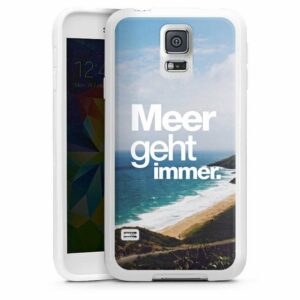 DeinDesign Handyhülle "Meer Urlaub Sommer Meer geht immer", Samsung Galaxy S5 Silikon Hülle Bumper Case Handy Schutzhülle