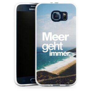 DeinDesign Handyhülle "Meer Urlaub Sommer Meer geht immer", Samsung Galaxy S6 Silikon Hülle Bumper Case Handy Schutzhülle