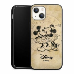 DeinDesign Handyhülle "Mickey Mouse Minnie Mouse Vintage Minnie&Mickey", Apple iPhone 13 Mini Silikon Hülle Premium Case Handy Schutzhülle