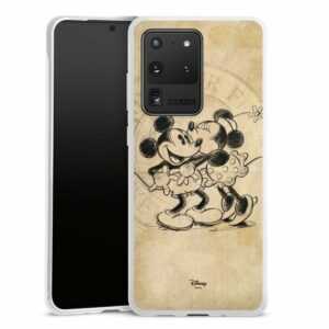 DeinDesign Handyhülle "Mickey Mouse Minnie Mouse Vintage Minnie&Mickey", Samsung Galaxy S20 Ultra 5G Silikon Hülle Bumper Case Smartphone Cover
