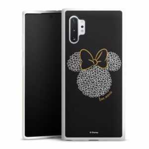 DeinDesign Handyhülle "Minnie Mouse Disney Muster Minnie Black and White", Samsung Galaxy Note 10 Plus Silikon Hülle Bumper Case Smartphone Cover
