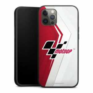 DeinDesign Handyhülle "MotoGP Logo Motorsport Logo Grey and Red", Apple iPhone 12 Pro Max Silikon Hülle Premium Case Handy Schutzhülle