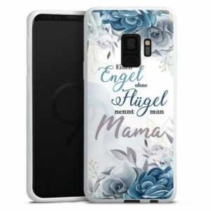 DeinDesign Handyhülle "Muttertag Mama Blumen Engel Mama Blumen", Samsung Galaxy S9 Duos Silikon Hülle Bumper Case Handy Schutzhülle