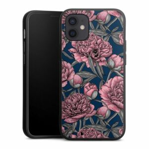 DeinDesign Handyhülle "Pfingstrose Blumen Blüte Night Peony Garden 4", Apple iPhone 12 mini Silikon Hülle Premium Case Handy Schutzhülle