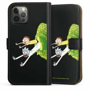 DeinDesign Handyhülle "Rick & Morty Offizielles Lizenzprodukt Portal Rick & Morty Portal", Apple iPhone 12 Pro Max Hülle Handy Flip Case Wallet Cover