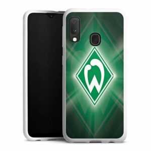 DeinDesign Handyhülle "SV Werder Bremen Offizielles Lizenzprodukt Wappen Werder Bremen Laser", Samsung Galaxy A20e Silikon Hülle Bumper Case Handy Schutzhülle