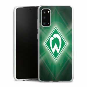DeinDesign Handyhülle "SV Werder Bremen Offizielles Lizenzprodukt Wappen Werder Bremen Laser", Samsung Galaxy S20 Silikon Hülle Bumper Case Handy Schutzhülle
