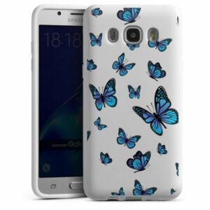 DeinDesign Handyhülle "Schmetterling Muster transparent Butterfly Pattern Transparent", Samsung Galaxy J5 (2016) Silikon Hülle Bumper Case Handy Schutzhülle