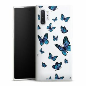 DeinDesign Handyhülle "Schmetterling Muster transparent Butterfly Pattern Transparent", Samsung Galaxy Note 10 Plus 5G Silikon Hülle Bumper Case