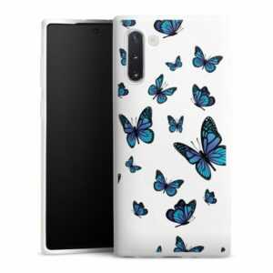 DeinDesign Handyhülle "Schmetterling Muster transparent Butterfly Pattern Transparent", Samsung Galaxy Note 10 Silikon Hülle Bumper Case Handy Schutzhülle