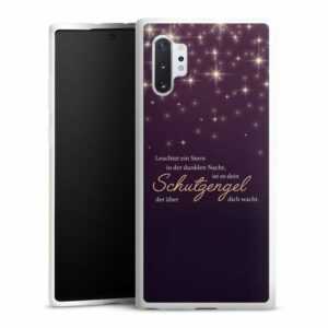 DeinDesign Handyhülle "Schutzengel Sprüche Spruch Schutzengel", Samsung Galaxy Note 10 Plus Silikon Hülle Bumper Case Smartphone Cover