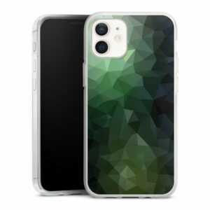 DeinDesign Handyhülle "Tarnmuster Mosaik Geometric Polygonal Mosaic Green", Apple iPhone 12 mini Silikon Hülle Bumper Case Handy Schutzhülle